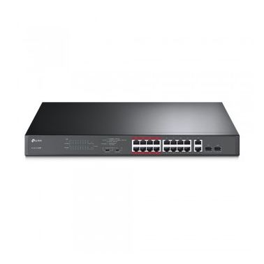 TP-LINK TL-SL1218MP network switch Gigabit Ethernet (10/100/1000) Black Power over Ethernet (PoE)