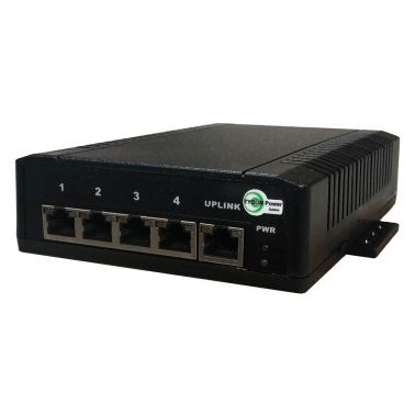 Tycon 5 Port 70W Gigabit AT PoE Switch 12-36VDC Input - TP-SW5G-24