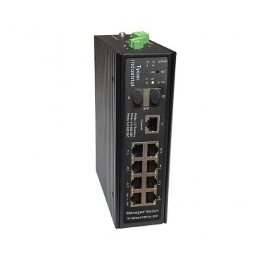 Tycon Managed Industrial 8 port AT/BT/Passive PoE Switch - TP-SW8GAT/BT/24-SFP