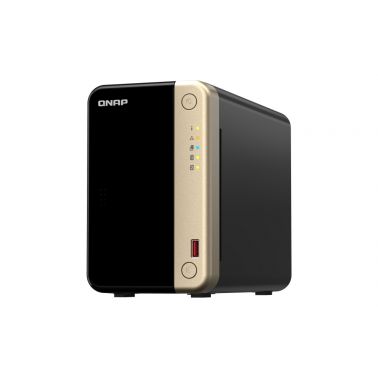 QNAP TS-264 NAS Tower Ethernet LAN Black, Gold N5095