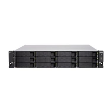 QNAP TS-h1277XU-RP-3700X-32G 120TB 12x10TB Seagate Exos 12 Bay NAS Rackmount Rack (2U) Ethernet LAN Black, Grey