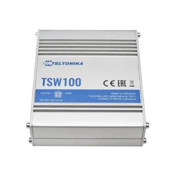 Teltonika TSW100 5-Port Unmanaged Desktop Gigabit PoE+ Switch (120W)