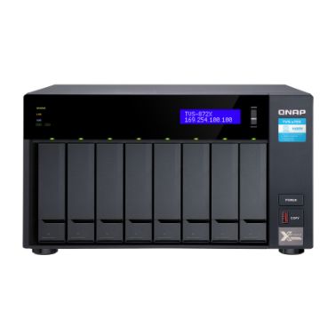 QNAP TVS-872X-I3-8G NAS/storage server Tower Ethernet LAN Black i3-8100T