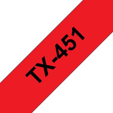 Brother TX-451 DirectLabel black on red 24mm x 15m for Brother P-Touch TX 6-24mm