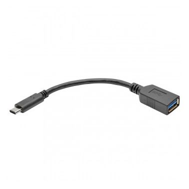 Tripp Lite USB 3.1 Gen 1 (5 Gbps) Adapter Cable, USB Type-C (USB-C) to USB Type-A M/F, 6-in. Length
