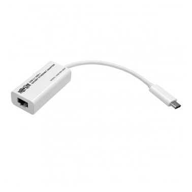 Tripp Lite USB 3.1 Gen 1 USB Type-C (USB-C) to Gigabit Ethernet NIC Network Adapter, 10/100/1000 Mbps, White