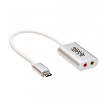 Tripp Lite USB-C to 3.5 mm Stereo Audio Adapter - Type-C, USB 2.0, Silver