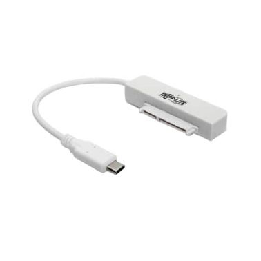 Tripp Lite USB 3.1 Gen 2 USB Type-C (USB-C) to SATA III Adapter Cable with UASP, 2.5 in. SATA Hard Drives, White