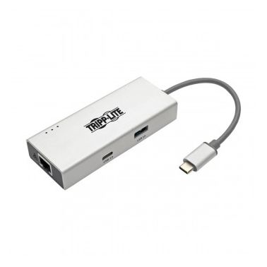 Tripp Lite USB-C Docking Station, 4K  30 Hz, HDMI, Thunderbolt 3, USB Hub, Gb Ethernet �� Silver