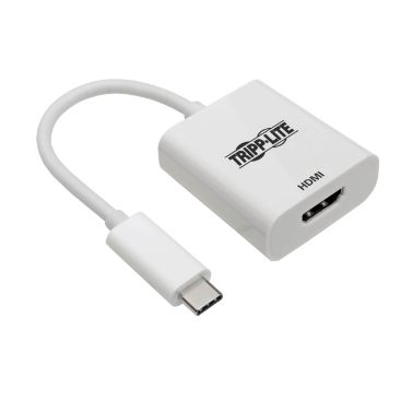 Tripp Lite USB-C (Type-C) to HDMI 4K Adapter, USB 3.1, Gen 1, Thunderbolt 3, 4K  60 Hz, M/F, White