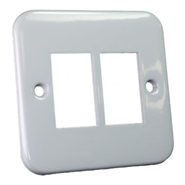 Cablenet Metal Faceplate for 2 x LJ6C Fascia