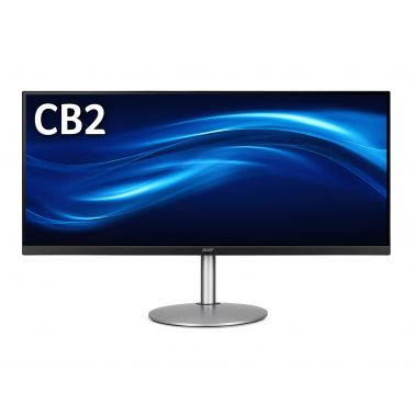 Acer CB2 CB342CKsmiiphzx 34 inch UWQHD Ultrawide Monitor (IPS Panel, FreeSync, 75Hz, 1ms, HDR 10, Height Adjustable Stand, DP, HDMI, USB Hub, Silver/Black)