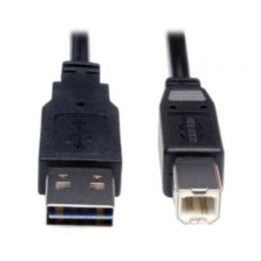 Tripp Lite Universal Reversible USB 2.0 Hi-Speed Cable (Reversible A to B M/M), 6-ft.