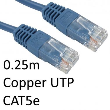 Cables Direct 0.25m Cat5e networking cable Blue U/UTP (UTP)