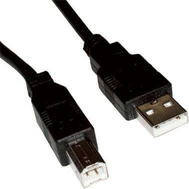 Cablenet 2m USB 2.0 Type A Male - USB 2.0 Type B Male Black PVC Cable