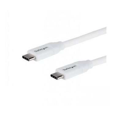 StarTech.com USB-C to USB-C Cable w/ 5A PD - M/M - White - 2 m (6 ft.) - USB 2.0 - USB-IF Certified