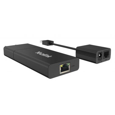 Yealink USB2CAT5E-EXT Network transmitter & receiver Black