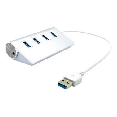 ProXtend 4-port USB-A 3.2 Gen 1 USB Hub, Silver 35cm