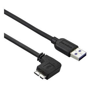 StarTech.com Slim Micro USB 3.0 Cable - M/M - Left-Angle Micro-USB - 1m (3ft)