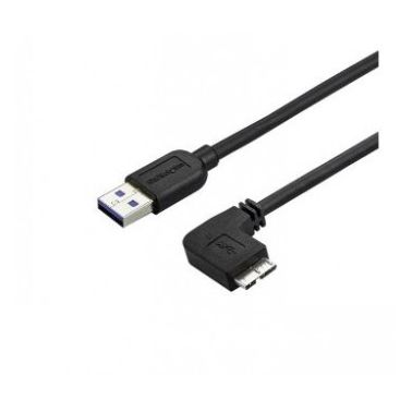 StarTech.com Slim Micro USB 3.0 Cable - M/M - Right-Angle Micro-USB - 1m (3ft)