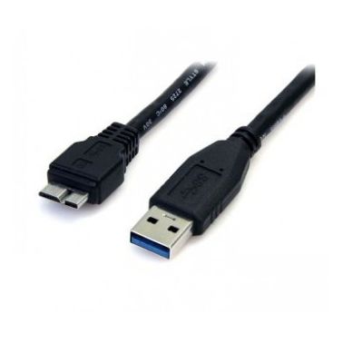 StarTech.com 0.5m (1.5ft) Black SuperSpeed USB 3.0 Cable A to Micro B - M/M