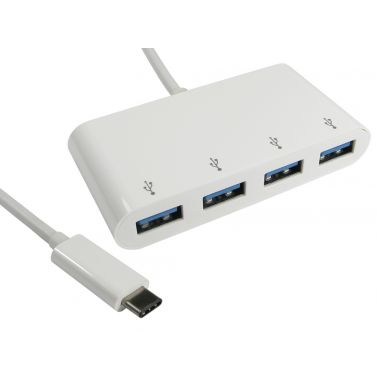 OEM USB-C to 4 USB 3.0 Port Hub White