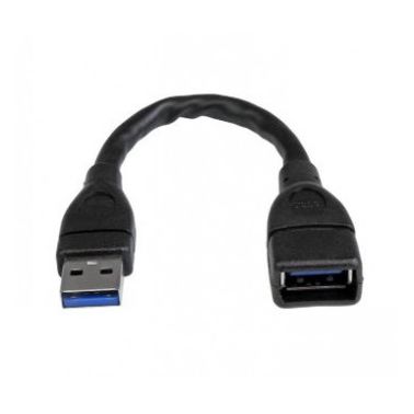 StarTech.com USB 3.0 A-to-A extension cable - 6 in, black