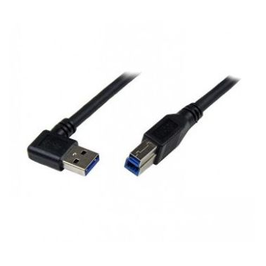 StarTech.com 1m Black SuperSpeed USB 3.0 Cable - Right Angle A to B - M/M