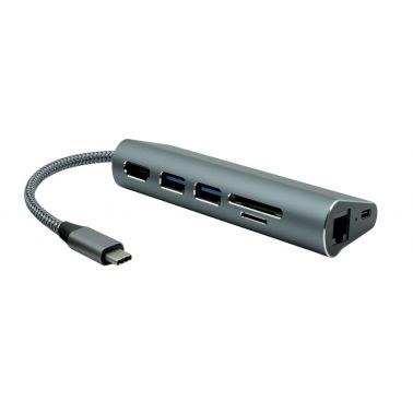 ProXtend USBC-MULTI7-001 laptop dock/port replicator Wired USB 3.2 Gen 1 (3.1 Gen 1) Type-C Grey