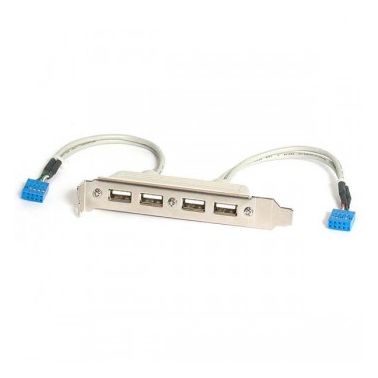 StarTech.com 4 Port USB A Female Slot Plate Adapter