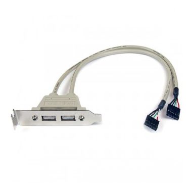 StarTech.com 2 Port USB A Female Low Profile Slot Plate Adapter