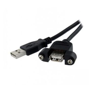 StarTech.com 1 ft Panel Mount USB Cable A to A - F/M