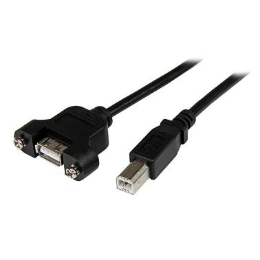 StarTech.com 3 ft Panel Mount USB Cable A to B - F/M