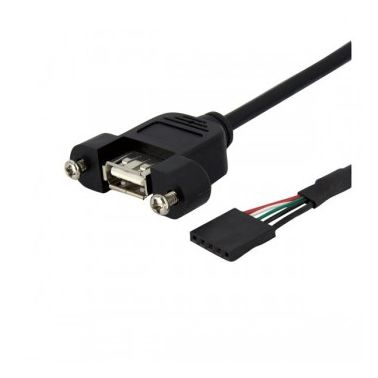 StarTech.com 3 ft Panel Mount USB Cable - USB A to Motherboard Header Cable F/F