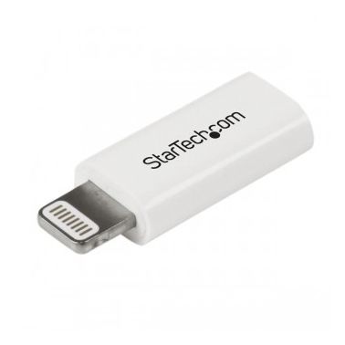 StarTech.com Micro USB to Lightning Adapter - Compact Micro USB to Lightning Connector for iPhone / iPad / iPod - Apple MFi Certified - White