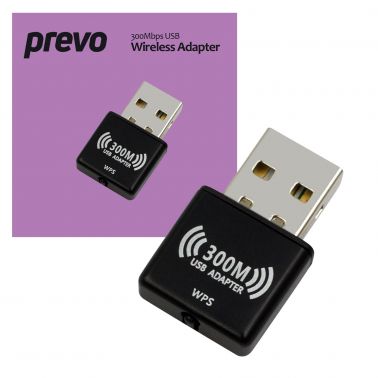 PREVO USBW4 300Mbps USB Wireless Network Adapter