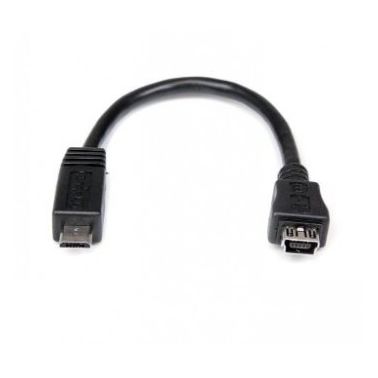 StarTech.com 6in Micro USB to Mini USB Adapter Cable M/F