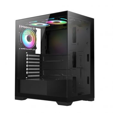 VIDA VETRO-BLK computer case Tower Black