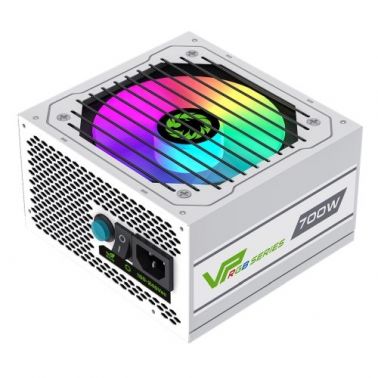 GAMEMAX 700W VP-700W White RGB PSU, Semi Modular, RGB Fan, 80+ Bronze, Eco Switch, Power Lead Not Included