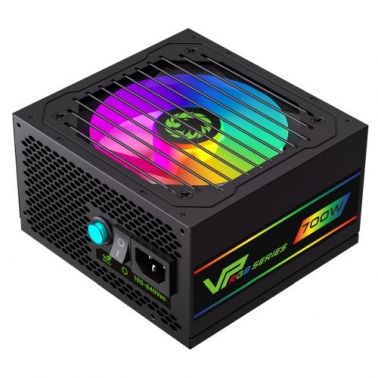 GAMEMAX 700W VP-700W Black RGB PSU, Semi Modular, RGB Fan, 80+ Bronze, Eco Switch, Power Lead Not Included