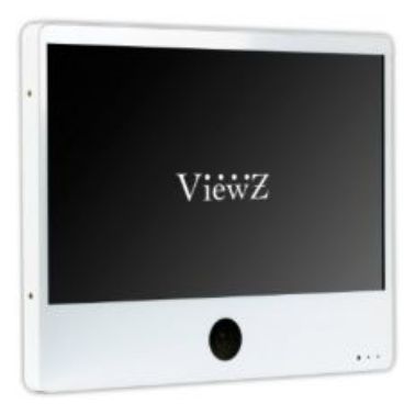 ViewZ VZ-PVM-Z2W3 23" Full HD Widescreen LED Backlit Monitor with Built-In 1.3MP Camera (White)