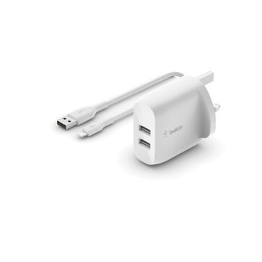 Belkin WCD001MY1MWH mobile device charger Universal White AC Indoor