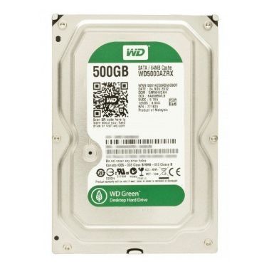Western Digital 500GB 3,5" IntelliPower SATA 6Gb/s 64MB WD Green