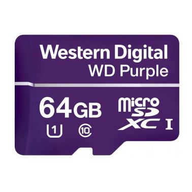 Western Digital Purple memory card 64 GB MicroSDXC Class 10