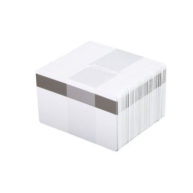 Fotodek White 760 Micron PVC Cards with 2750oe Hi-Co Magnetic Stripe - Pack of 100