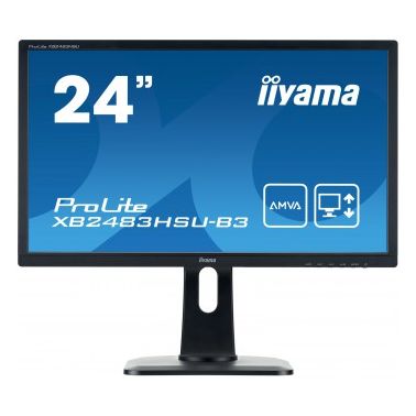 iiyama ProLite XB2483HSU-B3 LED display 60.5 cm (23.8") 1920 x 1080 pixels Full HD Flat Matt Black