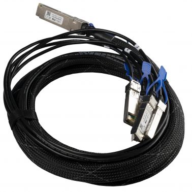 Mikrotik XQ+BC0003-XS+ InfiniBand cable 3 m QSFP28 4x SFP28 Black, Chrome