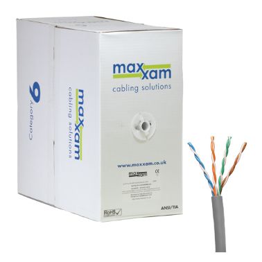 Cablenet Cat6 Grey U/UTP LSOH 23AWG Solid CPR Dca Cable 305m Reelex Box