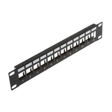 Cablenet 1u 10inch 12 Port Keystone Patch Panel