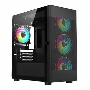 VIDA ZEPHYR-BLK computer case Tower Black